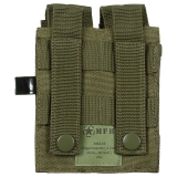 Magazine Pouch double small "MOLLE" OD green