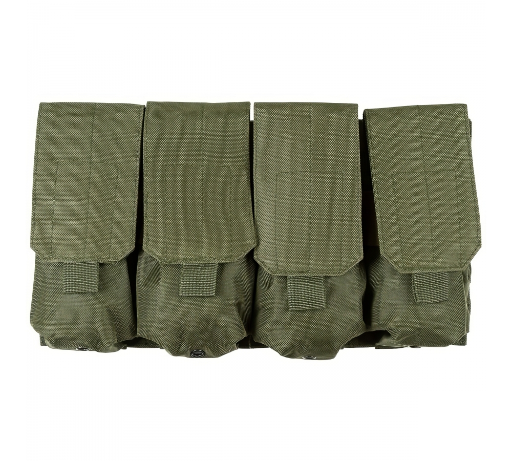 Magazine Pouch 4 compartments "MOLLE" OD green