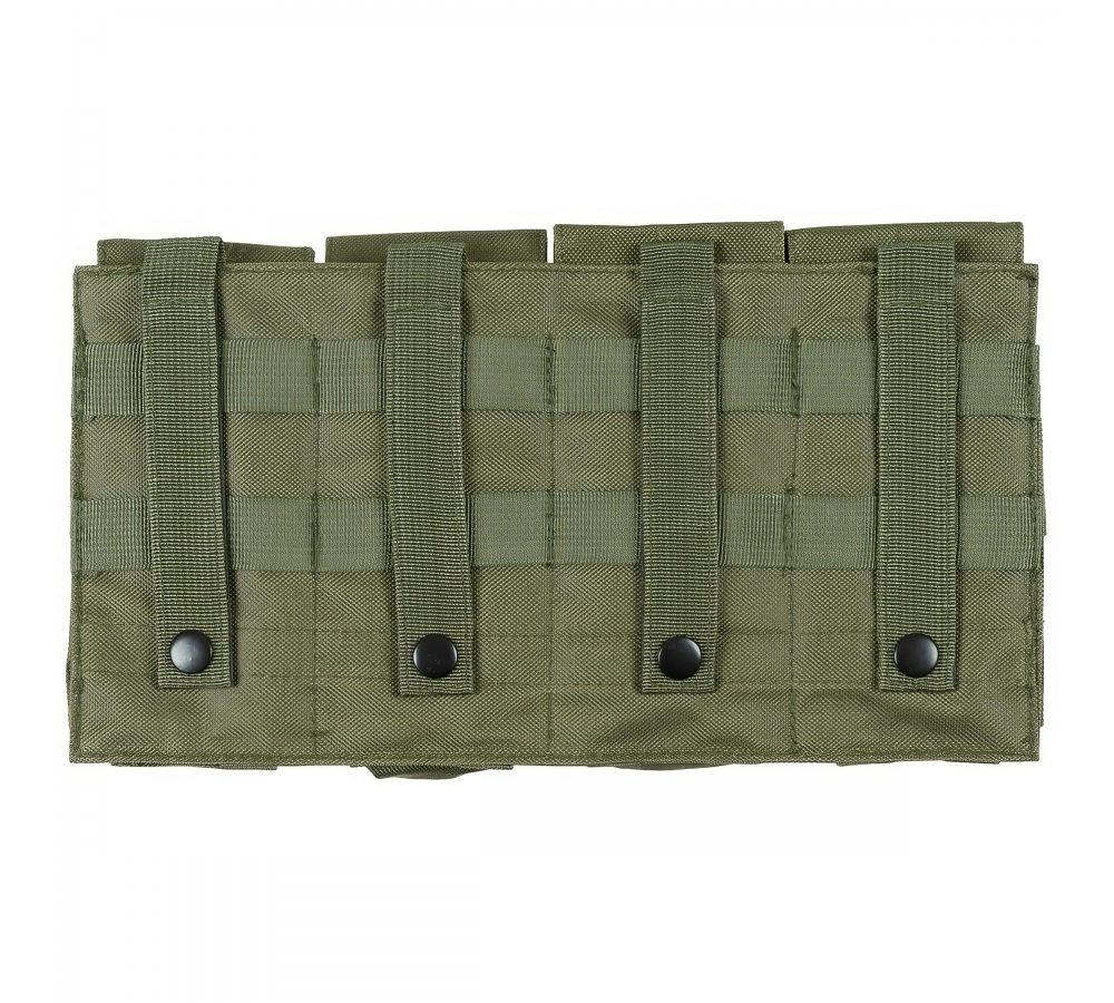 Magazine Pouch 4 compartments "MOLLE" OD green