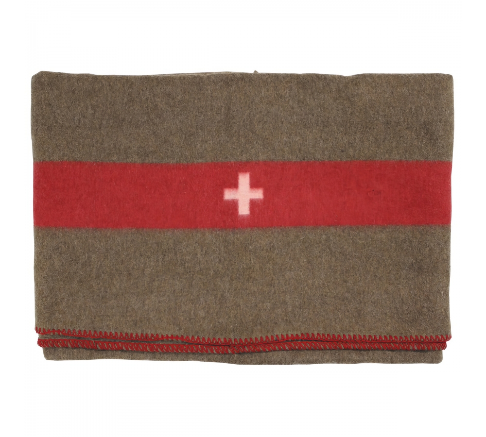 Schweiz. Wolldecke braun ca. 200 x 150 cm
