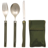 Essbesteck "Camping" oliv klappbar