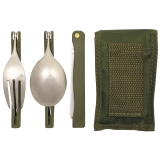 Essbesteck "Camping" oliv klappbar
