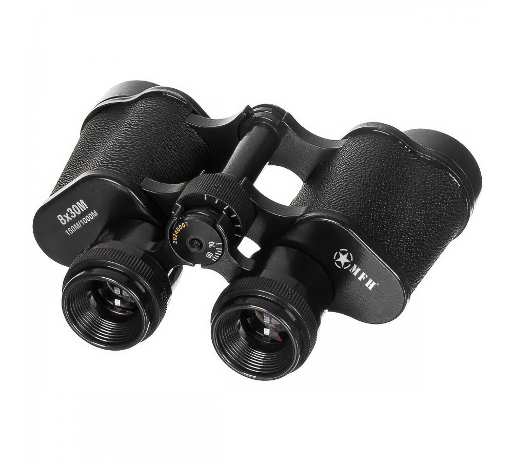 Fernglas 8 x 30 schwarz mit Lederbehälter