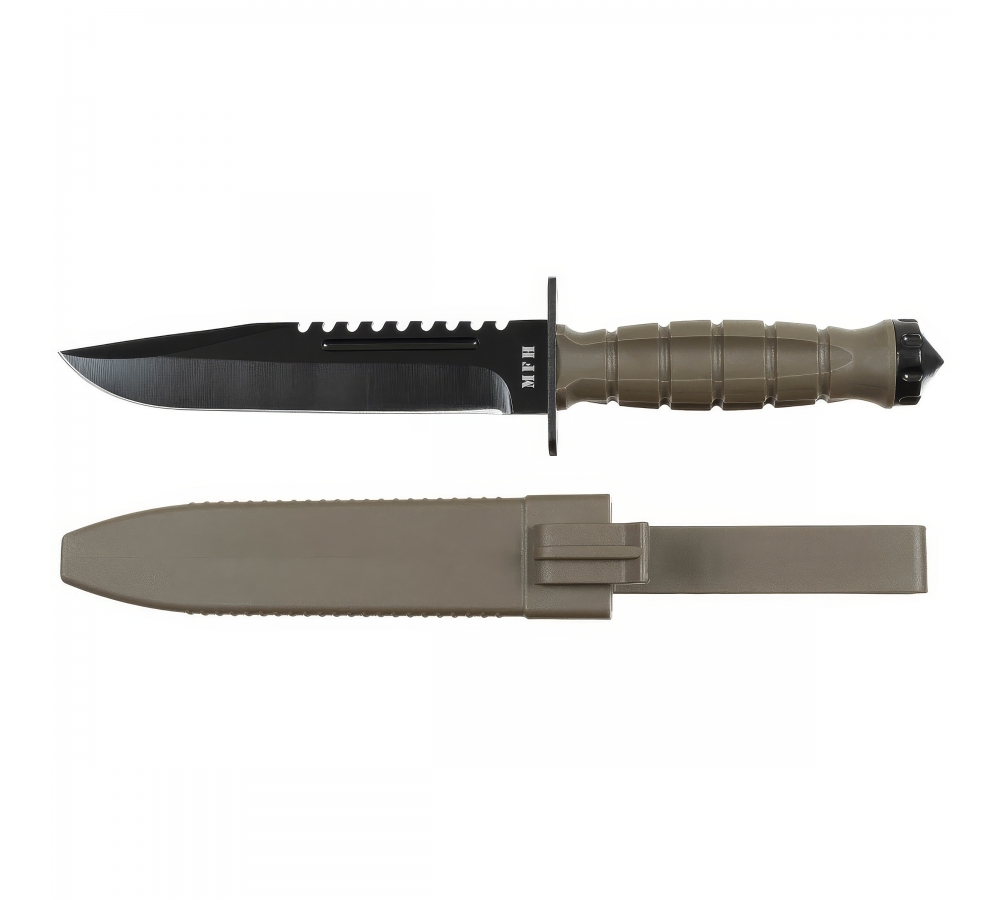 MFH Jagd- & Outdoormesser Storm oliv – mit Scheide, 31 cm