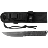 Taktisches Messer, schwarz, G10-Griff, Scheide – FoxOutdoor