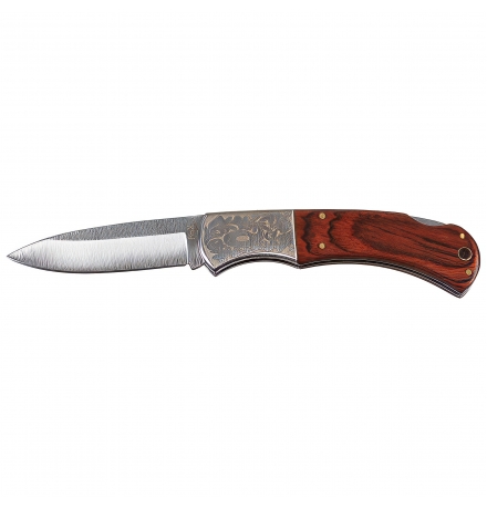 Klappmesser mit Holzgriff und Verzierung – FoxOutdoor