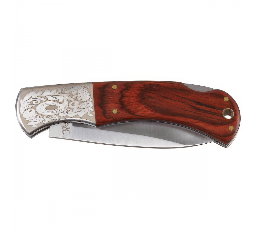 Klappmesser mit Holzgriff und Verzierung – FoxOutdoor