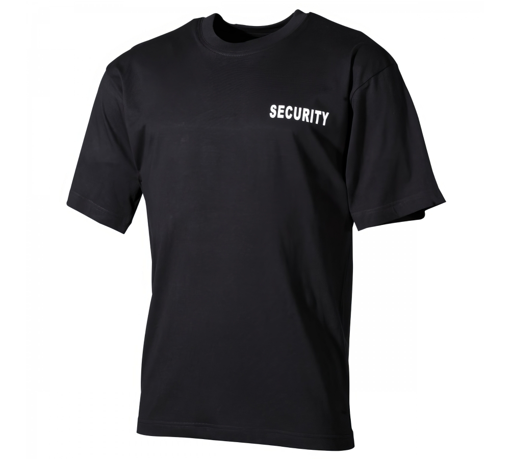 T-Shirt schwarz "Security" bedruckt