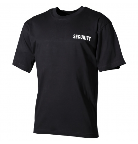 T-Shirt schwarz "Security" bedruckt