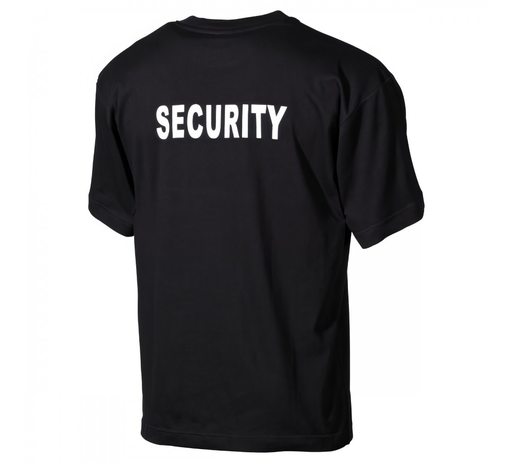 T-Shirt schwarz "Security" bedruckt