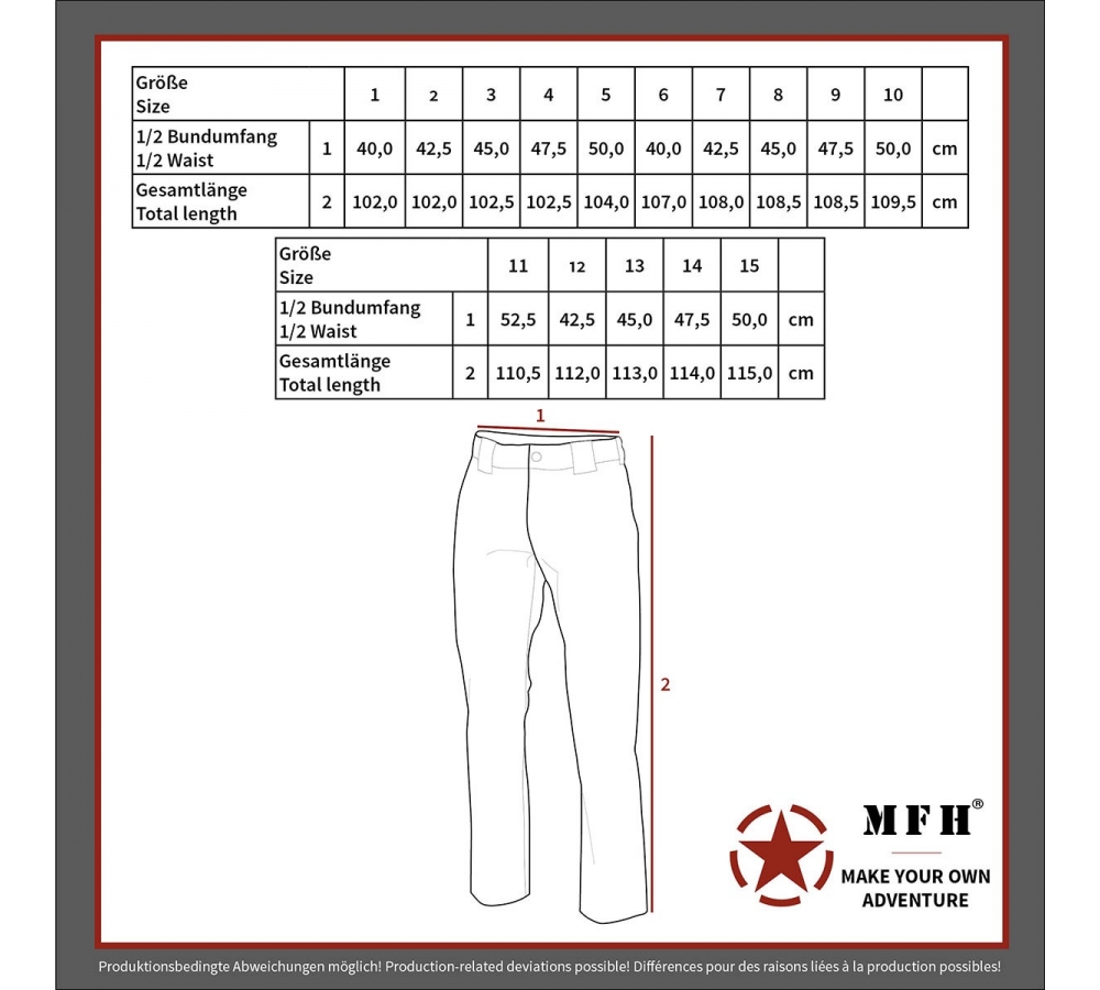 Pantalon Moleskin BW, vert olive – conforme aux spécifications d’origine de la Bundeswehr