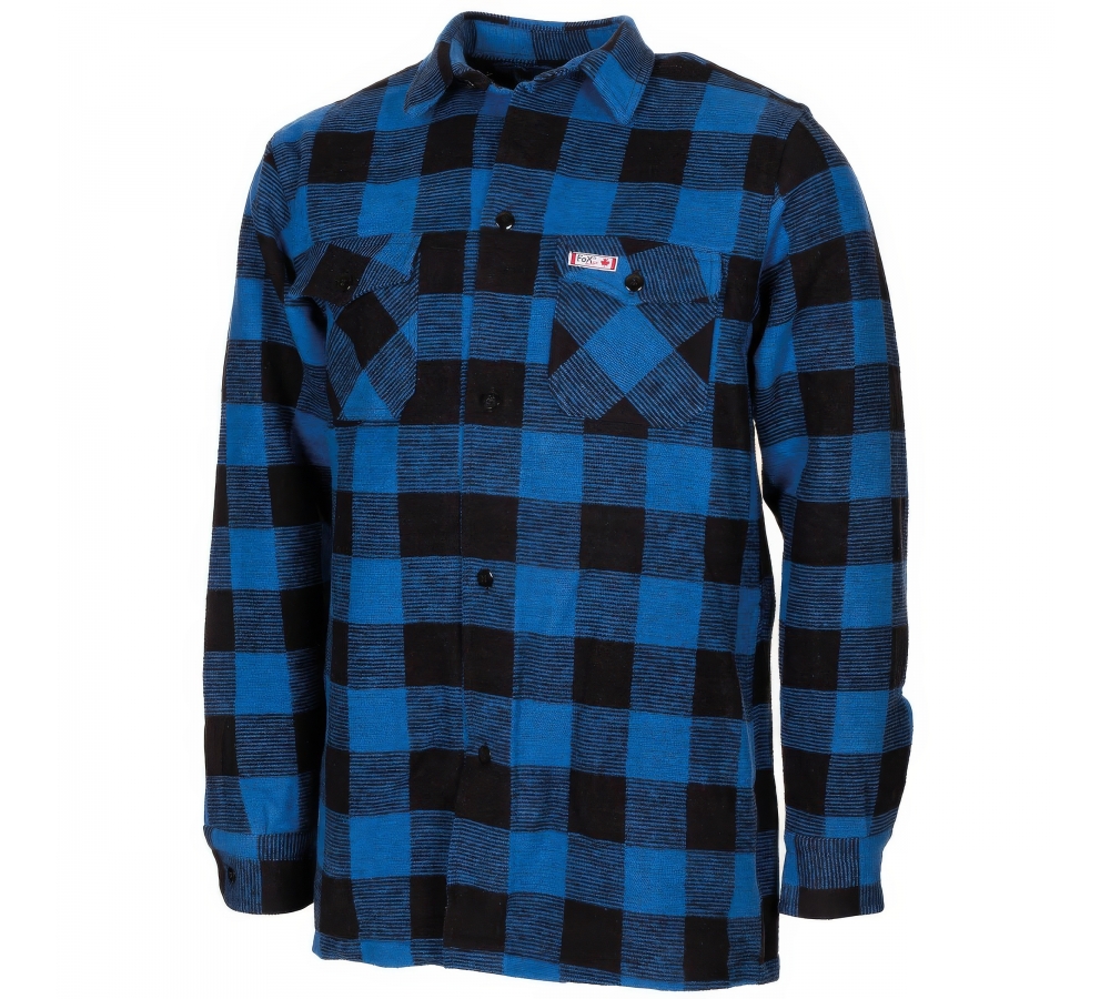 Holzfällerhemd blau-schwarz kariert