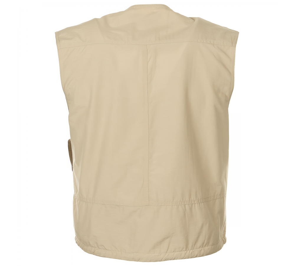 Outdoor-Weste, khaki – vielseitige Microfaser-Weste für Alltag & Natur