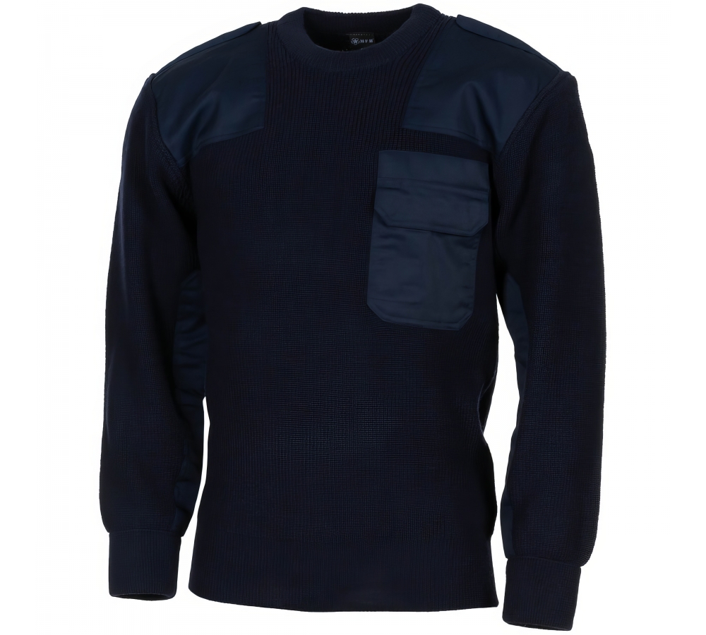 BW Pullover mit Brusttasche blau