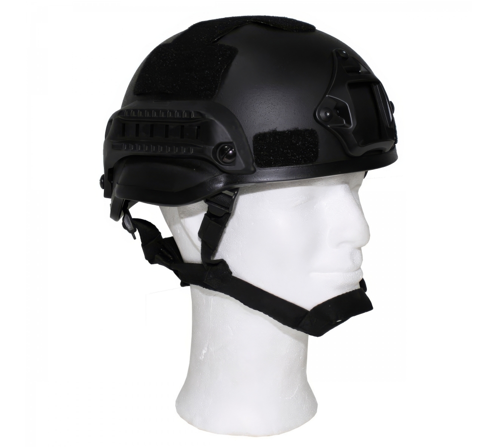US Helm "MICH 2002" Rails schwarz ABS-Kunststoff