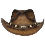 Strohhut "Tennessee" mit Hutband braun-schwarz