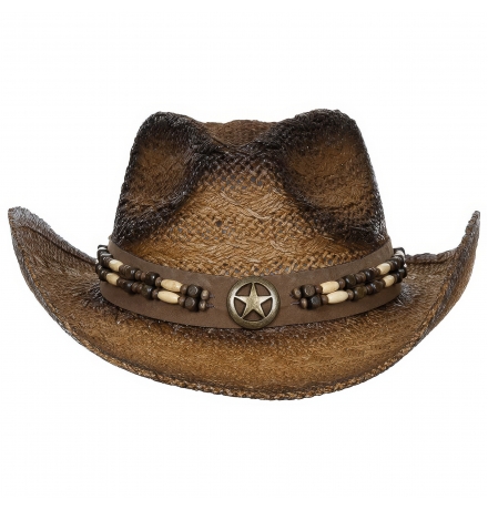 Strohhut "Tennessee" mit Hutband braun-schwarz