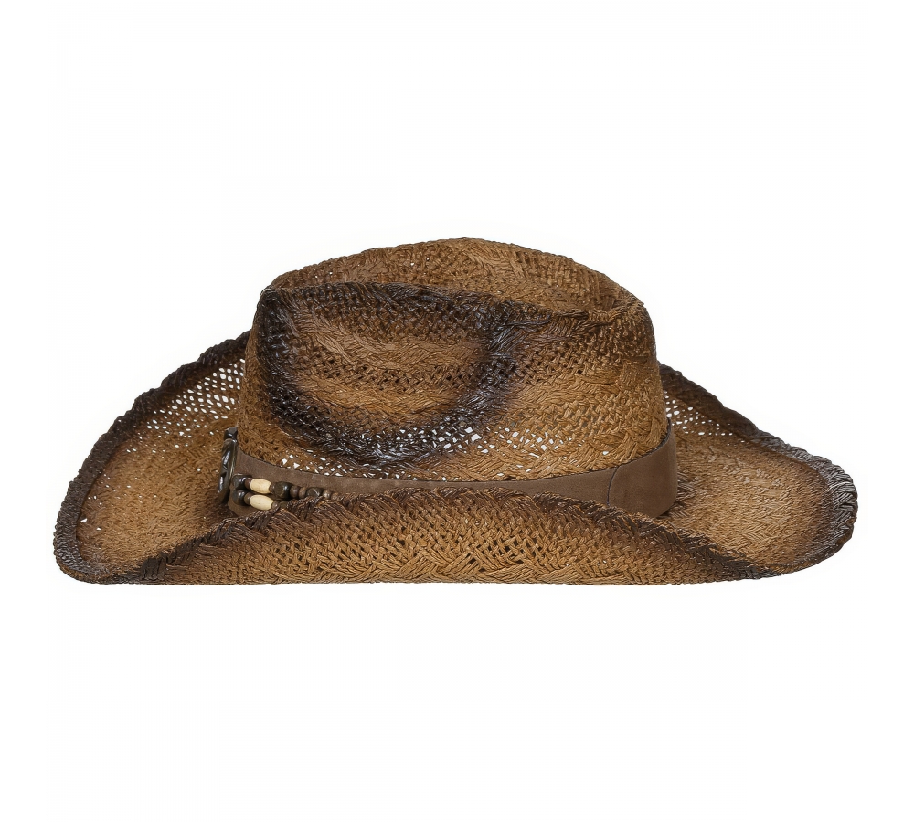 Strohhut "Tennessee" mit Hutband braun-schwarz