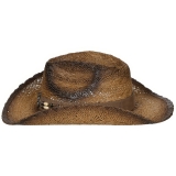 Strohhut "Tennessee" mit Hutband braun-schwarz