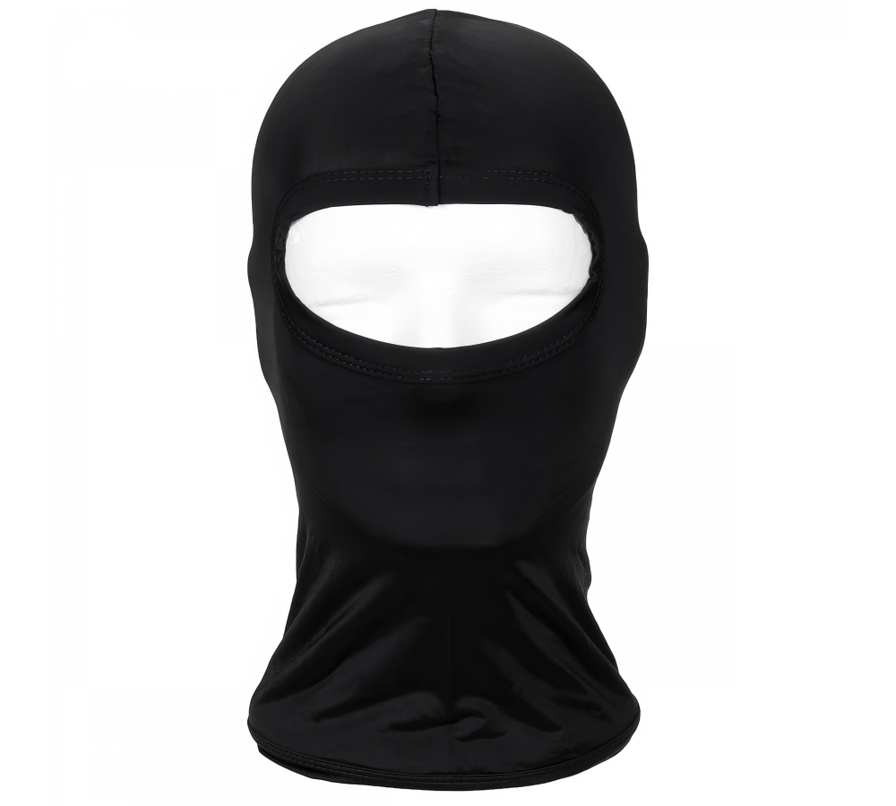 Balaclava 1-Loch dünn schwarz 100 % Elasthan