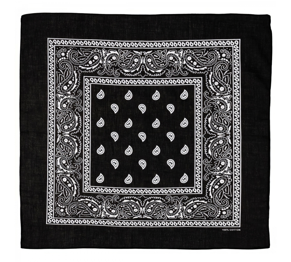 Bandana schwarz-weiß ca. 55 x 55 cm Baumwolle