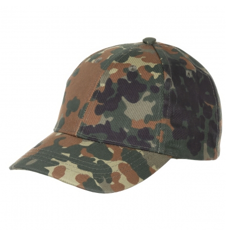 Kinder BB Cap mit Schild größenverstellbar flecktarn