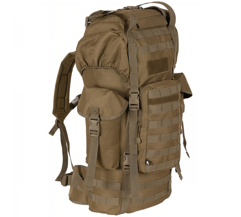 BW Savaş Sırt Çantası MOLLE 65 l alüminyum çubuk koyot