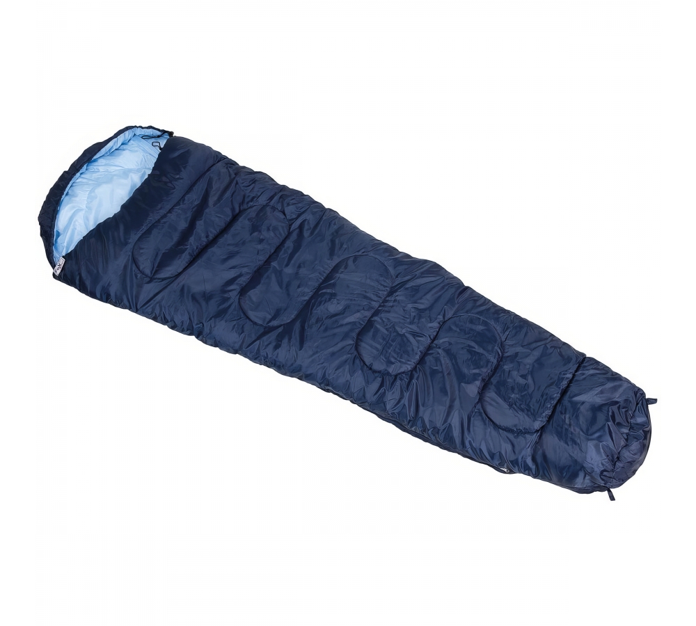 Mumienschlafsack blau 2-lagige Füllung