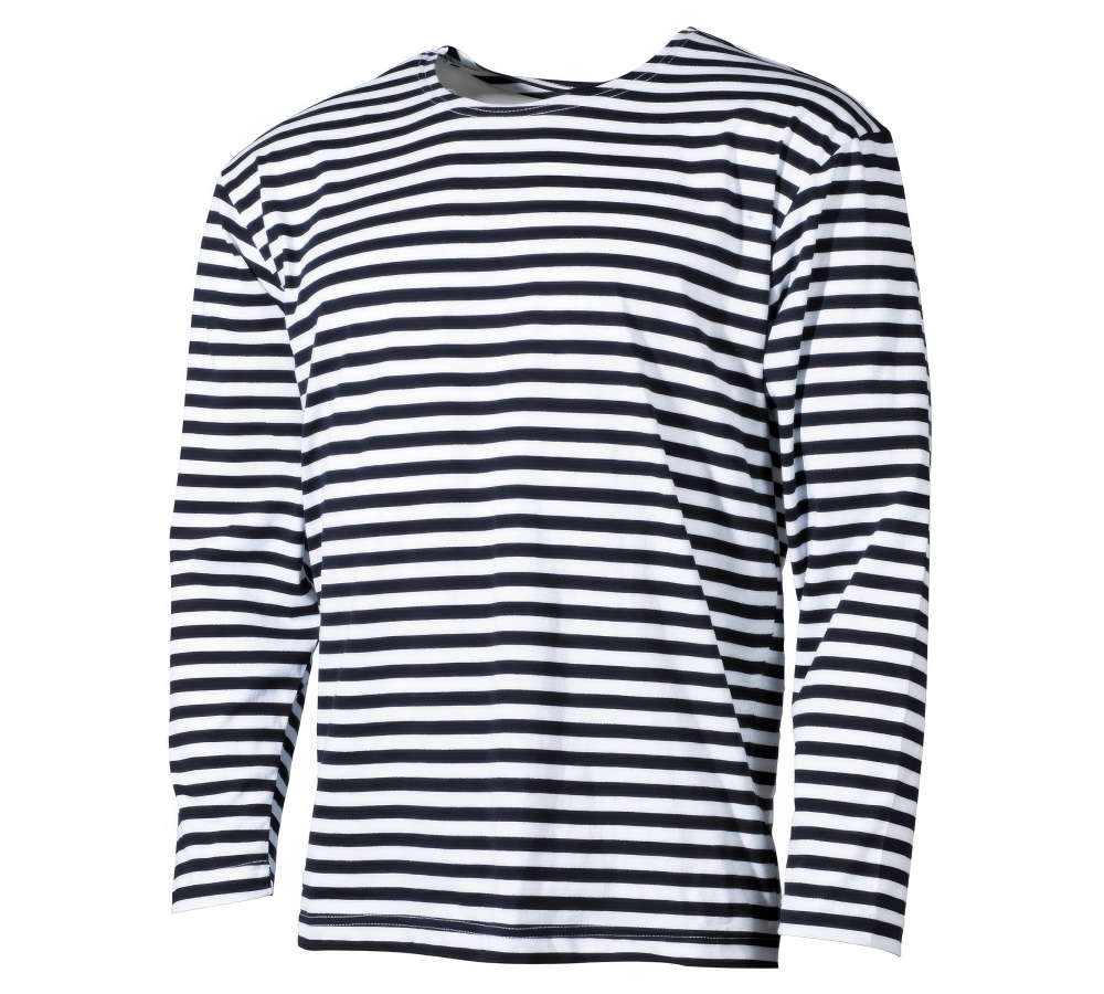 Camicia della Marina Russa bianco-blu a maniche lunghe estiva