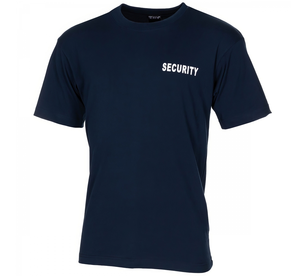 T-Shirt blau "Security" bedruckt