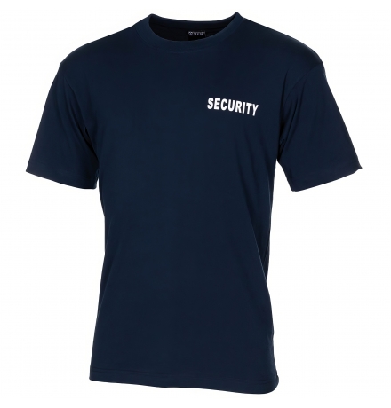 T-Shirt blau "Security" bedruckt