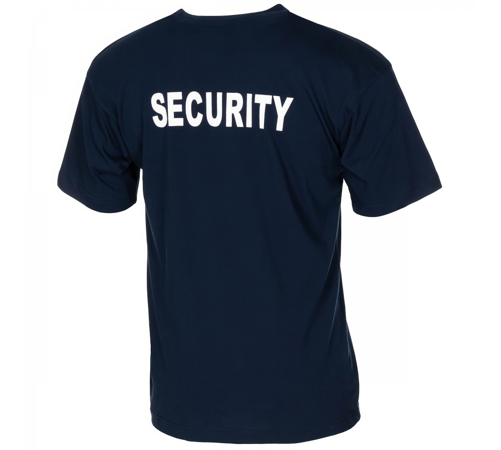 T-Shirt blau "Security" bedruckt