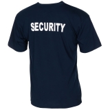 T-Shirt blau "Security" bedruckt