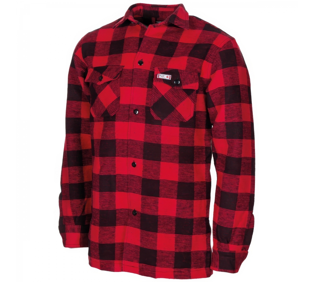 Camicia boscaiolo a quadri rosso-nera