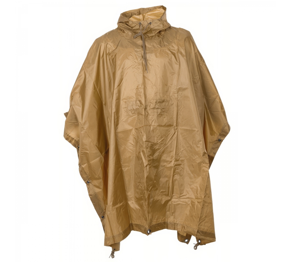 Poncho Rip Stop coyote tan ca. 144 x 223 cm