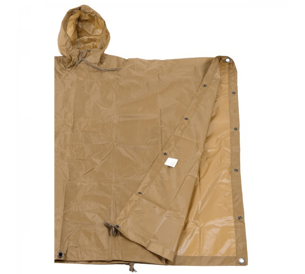 Poncho Rip Stop coyote tan ca. 144 x 223 cm