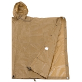 Poncho Rip Stop coyote tan ca. 144 x 223 cm