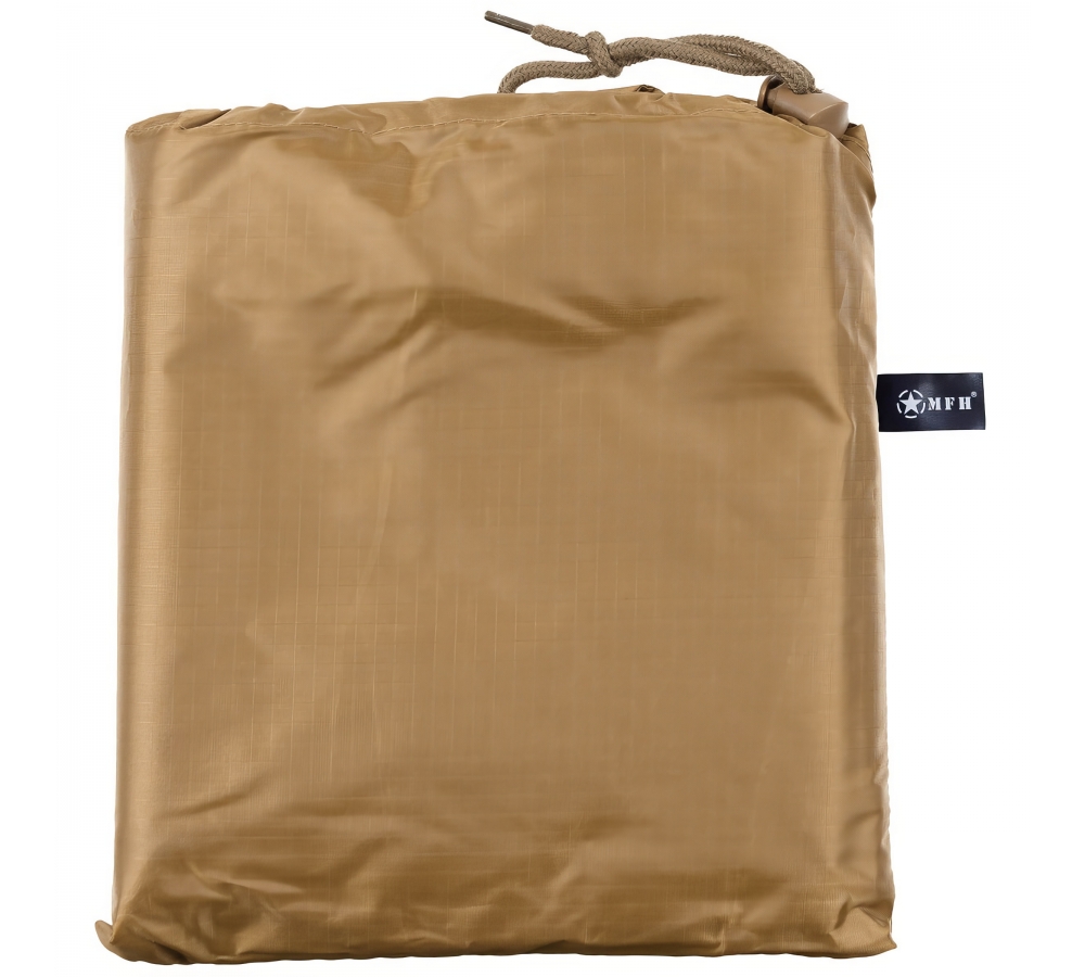 Poncho Rip Stop coyote tan ca. 144 x 223 cm