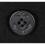 US Pea Coat schwarz mit schwarzen Knöpfen