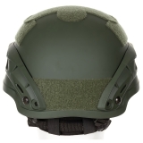 US Helm "MICH 2002" Rails oliv ABS-Kunststoff