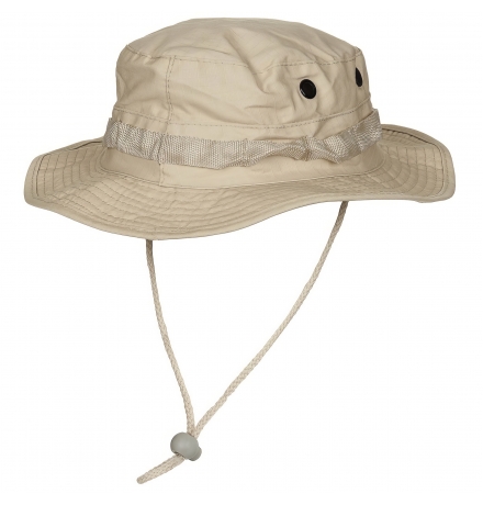 MFH US GI Buschhut mit Kinnband Boonie, Ripstop, Khaki
