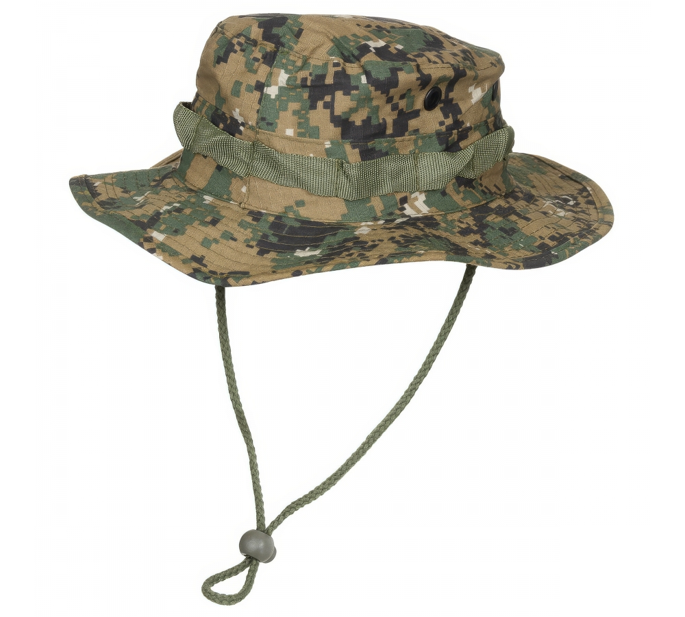 US GI Buschhut Kinnband GI Boonie Rip Stop dig. woodl.