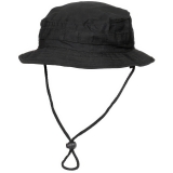 Brit. Buschhut mit Kinnband SF Boonie Rip Stop schwarz