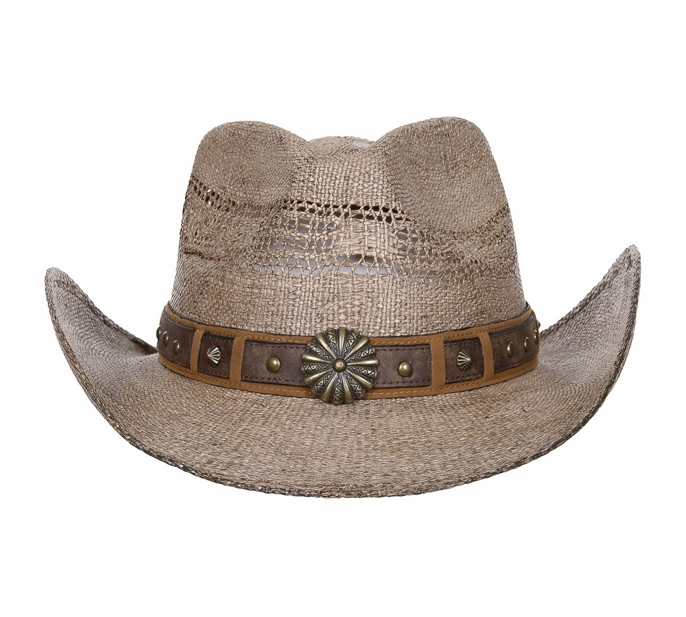 Strohhut "Colorado" mit Hutband braun