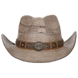 Strohhut "Colorado" mit Hutband braun