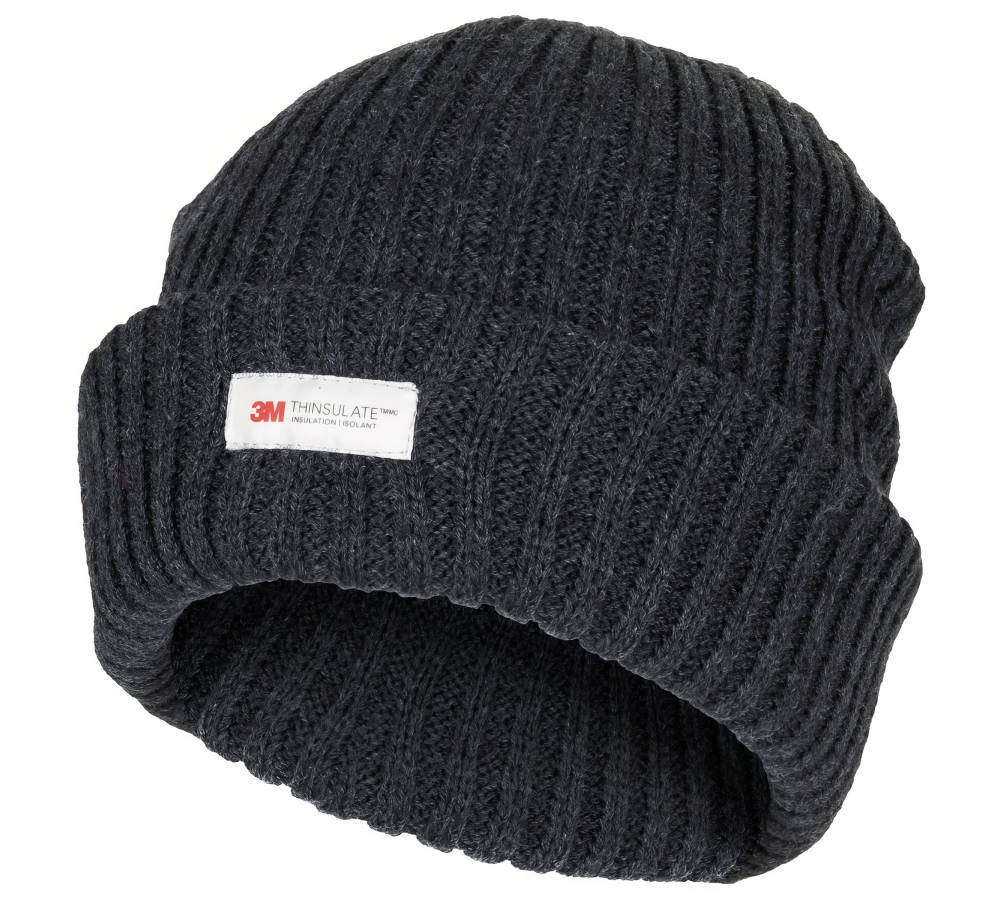 Rollmütze "Alaska", Schwarz, 3M™ Thinsulate™ Isolierung - FoxOutdoor