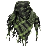 Halstuch "Shemagh" oliv-schwarz mit Totenkopf