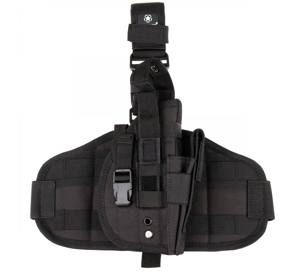 Pistolenbeinholster "MOLLE" rechts schwarz