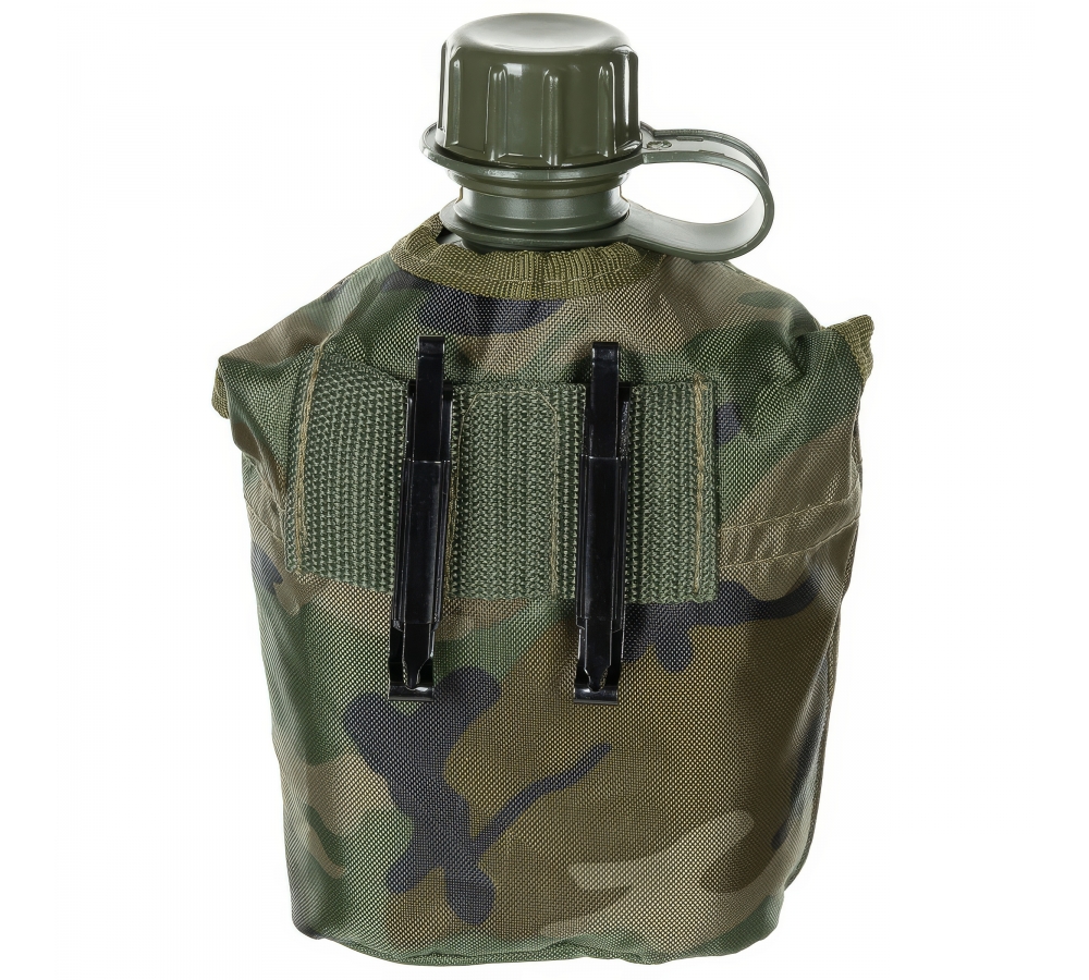 US Plastikfeldflasche 1 l Hülle woodland BPA-frei