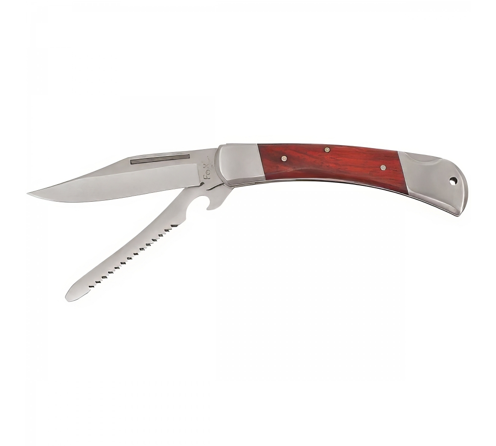 Klappmesser "Hunter" mit Metallgriff und Holzeinlage – FoxOutdoor